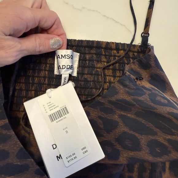 NWT Damson Madder Anthropologie Leopard Print Spaghetti Strap Midi Dress - Picture 5 of 7